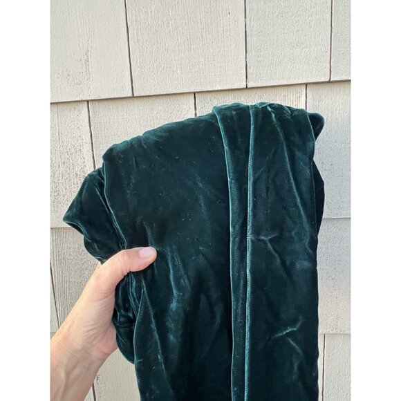 Vintage 90s strappy forest fairy grunge green velvet maxi dress XL whimsigoth - Picture 3 of 16